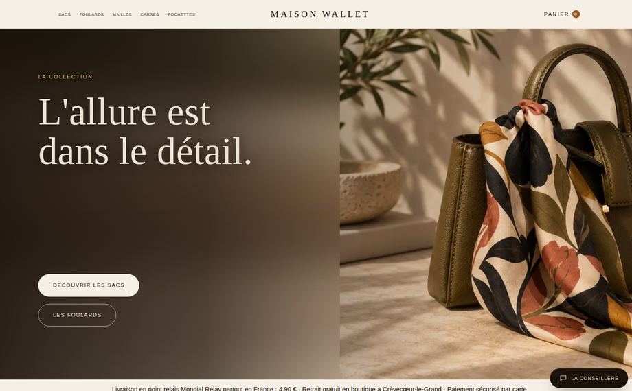 Maison Wallet — website by WEVAL