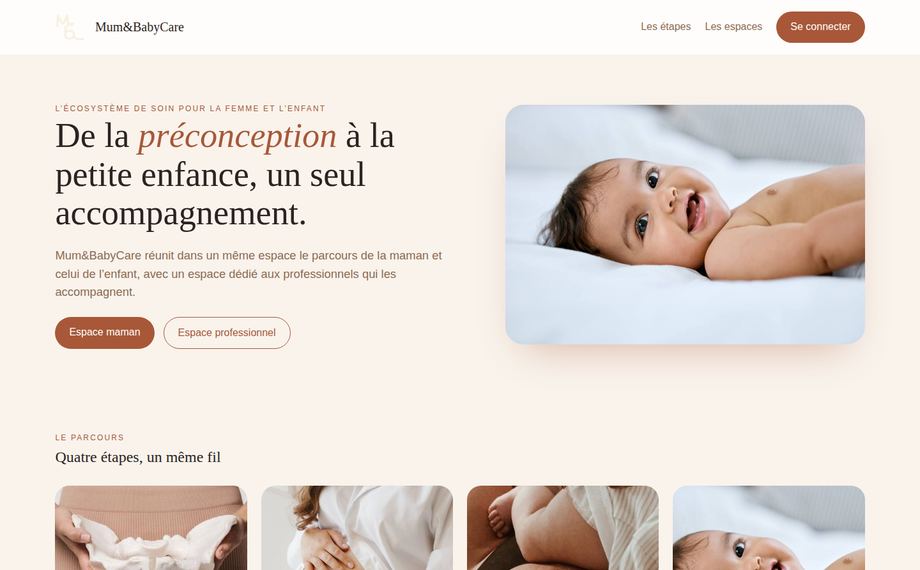 Mum&BabyCare — website by WEVAL